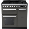 Rangemaster ESDL90DFPSLT/CM1 90cm Dual Fuel Range Cooker Estel Deluxe Slate / Chrome, A Rated