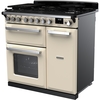 Rangemaster ESDL90DFPPCR/CM1 90cm Dual Fuel Range Cooker Estel Deluxe Pale Cream / Chrome, A Rated