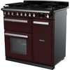 Rangemaster ESDL90DFPBOR/CM1 90cm Dual Fuel Range Cooker Estel Deluxe Bordeaux / Chrome, A Rated