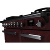 Rangemaster ESDL90DFPBOR/CM1 90cm Dual Fuel Range Cooker Estel Deluxe Bordeaux / Chrome, A Rated