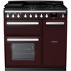 Rangemaster ESDL90DFPBOR/CM1 90cm Dual Fuel Range Cooker Estel Deluxe Bordeaux / Chrome, A Rated
