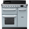 Rangemaster ESDL90EIPMSB/CM1 90cm Induction Range Cooker Estel Deluxe Misty Blue / Chrome, A Rated