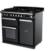 Rangemaster ESDL100DFPGBL/CM1 100cm Dual Fuel Range Cooker Estel Deluxe Black / Chrome, A Rated