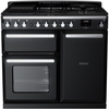 Rangemaster ESDL100DFPGBL/CM1 100cm Dual Fuel Range Cooker Estel Deluxe Black / Chrome, A Rated