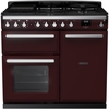 Rangemaster ESDL100DFPBOR/CM1 100cm Dual Fuel Range Cooker Estel Deluxe Bordeaux / Chrome, A Rated