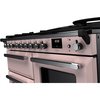 Rangemaster ESDLO110DFPPPK/CM1 110cm Dual Fuel Range Cooker Estel Deluxe Pale Pink / Chrome, A Rated