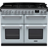 Rangemaster ESDLB110DFPMSB/CM1 110cm Dual Fuel Range Cooker Estel Deluxe Misty Blue / Chrome, A Rated