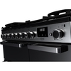 Rangemaster EDDL90DFGBLK/CM1 90cm Dual Fuel Range Cooker Edge Deluxe Black Glass / Chrome, A Rated