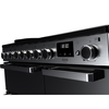 Rangemaster EDDL90EIGBLK/CM1 90cm Induction Range Cooker Edge Deluxe Black Glass / Chrome, A Rated