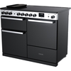 Rangemaster EDDLO110EIGBLK/CM1 110cm Induction Range Cooker Edge Deluxe Black Glass / Chrome, A Rated