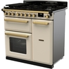 Rangemaster ESDL90DFPPCR/AB1 90cm Dual Fuel Range Cooker Estel Deluxe Pale Cream / Antique Brass, A Rated
