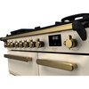 Rangemaster ESDL90DFPPCR/AB1 90cm Dual Fuel Range Cooker Estel Deluxe Pale Cream / Antique Brass, A Rated