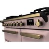 Rangemaster ESDL90DFPPPK/AB1 90cm Dual Fuel Range Cooker Estel Deluxe Pale Pink / Antique Brass, A Rated