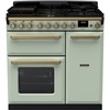 Rangemaster ESDL90DFPMNT/AB1 90cm Dual Fuel Range Cooker Estel Deluxe Mint / Antique Brass, A Rated