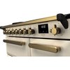 Rangemaster ESDL90EIPPCR/AB1 90cm Induction Range Cooker Estel Deluxe Pale Cream / Antique Brass, A Rated