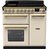 Rangemaster ESDL90EIPPCR/AB1 90cm Induction Range Cooker Estel Deluxe Pale Cream / Antique Brass, A Rated