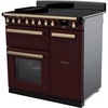 Rangemaster ESDL90EIPBOR/AB1 90cm Induction Range Cooker Estel Deluxe Bordeaux / Antique Brass, A Rated