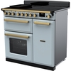 Rangemaster ESDL90EIPMSB/AB1 90cm Induction Range Cooker Estel Deluxe Misty Blue / Antique Brass, A Rated