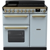 Rangemaster ESDL90EIPMSB/AB1 90cm Induction Range Cooker Estel Deluxe Misty Blue / Antique Brass, A Rated