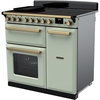 Rangemaster ESDL90EIPMNT/AB1 90cm Induction Range Cooker Estel Deluxe Mint / Antique Brass, A Rated