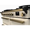 Rangemaster ESDL100DFPPCR/AB1 100cm Dual Fuel Range Cooker Estel Deluxe Pale Cream / Antique Brass, A Rated