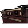 Rangemaster ESDL100DFPBOR/AB1 100cm Dual Fuel Range Cooker Estel Deluxe Bordeaux / Antique Brass, A Rated