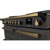 Rangemaster ESDL100EIPSLT/AB1 100cm Induction Range Cooker Estel Deluxe Slate / Antique Brass, A Rated
