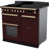 Rangemaster ESDL100EIPBOR/AB1 100cm Induction Range Cooker Estel Deluxe Bordeaux / Antique Brass, A Rated