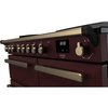 Rangemaster ESDL100EIPBOR/AB1 100cm Induction Range Cooker Estel Deluxe Bordeaux / Antique Brass, A Rated