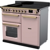Rangemaster ESDL100EIPPPK/AB1 100cm Induction Range Cooker Estel Deluxe Pale Pink / Antique Brass, A Rated