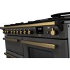 Rangemaster ESDLO110DFPSLT/AB1 110cm Dual Fuel Range Cooker Estel Deluxe Slate / Antique Brass, A Rated