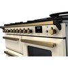 Rangemaster ESDLO110DFPPCR/AB1 110cm Dual Fuel Range Cooker Estel Deluxe Pale Cream / Antique Brass, A Rated