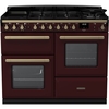 Rangemaster ESDLO110DFPBOR/AB1 110cm Dual Fuel Range Cooker Estel Deluxe Bordeaux / Antique Brass, A Rated