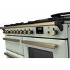 Rangemaster ESDLO110DFPMNT/AB1 110cm Dual Fuel Range Cooker Estel Deluxe Mint / Antique Brass, A Rated