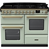 Rangemaster ESDLO110DFPMNT/AB1 110cm Dual Fuel Range Cooker Estel Deluxe Mint / Antique Brass, A Rated