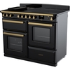 Rangemaster ESDLO110EIPGBL/AB1 110cm Induction Range Cooker Estel Deluxe Black / Antique Brass, A Rated