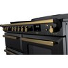 Rangemaster ESDLO110EIPGBL/AB1 110cm Induction Range Cooker Estel Deluxe Black / Antique Brass, A Rated