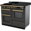 Rangemaster ESDLO110EIPSLT/AB1 110cm Induction Range Cooker Estel Deluxe Slate / Antique Brass, A Rated