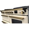 Rangemaster ESDLO110EIPPCR/AB1 110cm Induction Range Cooker Estel Deluxe Pale Cream / Antique Brass, A Rated
