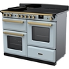 Rangemaster ESDLO110EIPMSB/AB1 110cm Induction Range Cooker Estel Deluxe Misty Blue / Antique Brass, A Rated