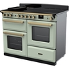 Rangemaster ESDLO110EIPMNT/AB1 110cm Induction Range Cooker Estel Deluxe Mint / Antique Brass, A Rated