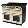 Rangemaster ESDLB110DFPPCR/AB1 110cm Dual Fuel Range Cooker Estel Deluxe Pale Cream / Antique Brass, A Rated