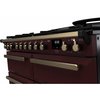 Rangemaster ESDLB110DFPBOR/AB1 110cm Dual Fuel Range Cooker Estel Deluxe Bordeaux / Antique Brass, A Rated
