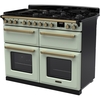 Rangemaster ESDLB110DFPMNT/AB1 110cm Dual Fuel Range Cooker Estel Deluxe Mint / Antique Brass, A Rated