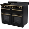 Rangemaster ESDLB110EIPGBL/AB1 110cm Induction Range Cooker Estel Deluxe Black / Antique Brass, A Rated