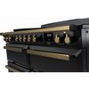 Rangemaster ESDLB110EIPGBL/AB1 110cm Induction Range Cooker Estel Deluxe Black / Antique Brass, A Rated