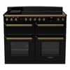 Rangemaster ESDLB110EIPGBL/AB1 110cm Induction Range Cooker Estel Deluxe Black / Antique Brass, A Rated