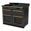 Rangemaster ESDLB110EIPSLT/AB1 110cm Induction Range Cooker Estel Deluxe Slate / Antique Brass, A Rated