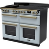 Rangemaster ESDLB110EIPMSB/AB1 110cm Induction Range Cooker Estel Deluxe Misty Blue / Antique Brass, A Rated