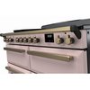 Rangemaster ESDLB110EIPPPK/AB1 110cm Induction Range Cooker Estel Deluxe Pale Pink / Antique Brass, A Rated